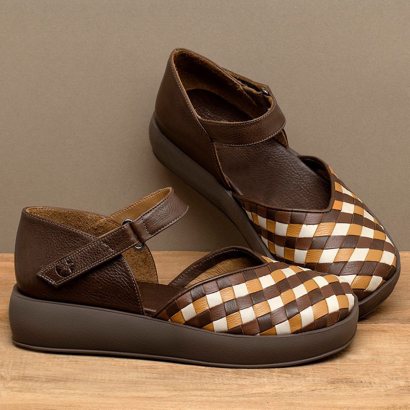 Laranja_Lima_Shoes_Sapatos_Femininos__-Sandalia---Boho-Salto-de-4-cm-em-Couro-Cafe---Codigo---3985_3