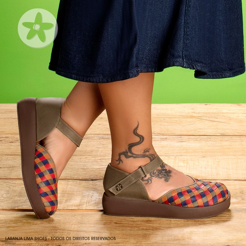 Laranja_Lima_Shoes_Sapatos_Femininos__-Sandalia---Boho-Salto-de-4-cm-em-Couro-Musgo---Codigo---3985_7