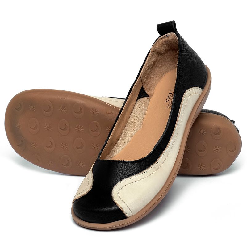 Laranja_Lima_Shoes_Sapatos_Femininos__-Sapatilha---Bico-Quadrado-em-Couro-Bicolor---Codigo---9668_2