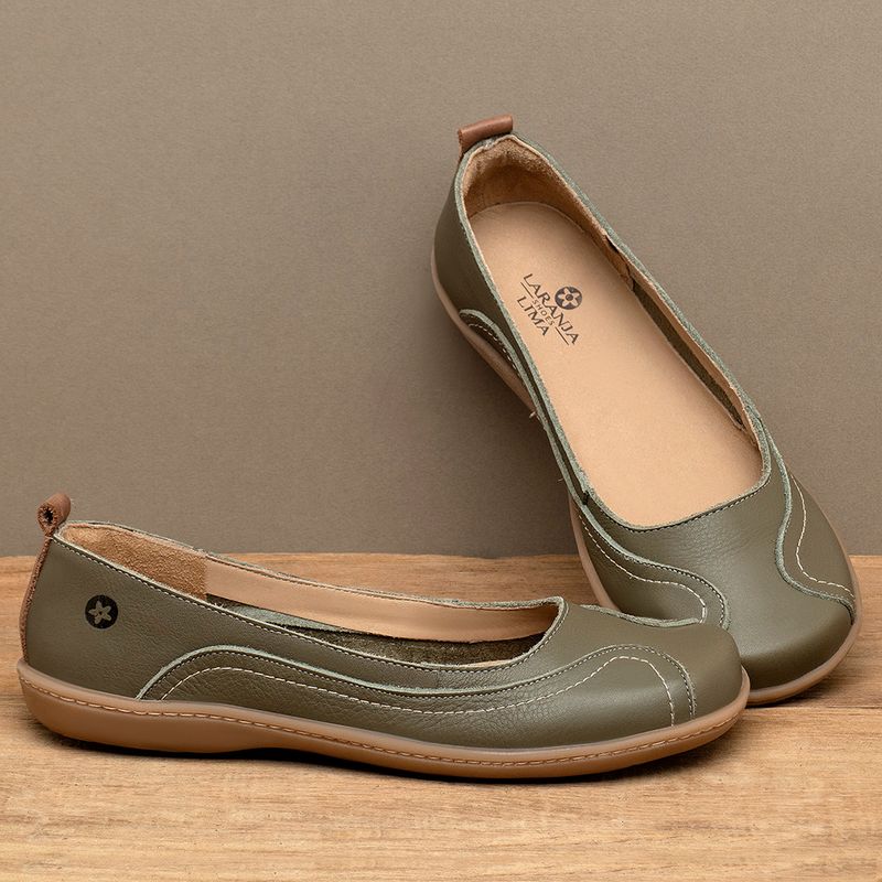Laranja_Lima_Shoes_Sapatos_Femininos__-Sapatilha---Bico-Quadrado-em-Couro-Musgo---Codigo---9668_3