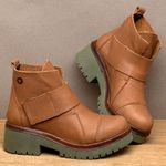 Laranja_Lima_Shoes_Sapatos_Femininos__-Bota---Cano-Curto-Salto-de-4-cm-em-Couro-Laranja---Codigo---153026_3