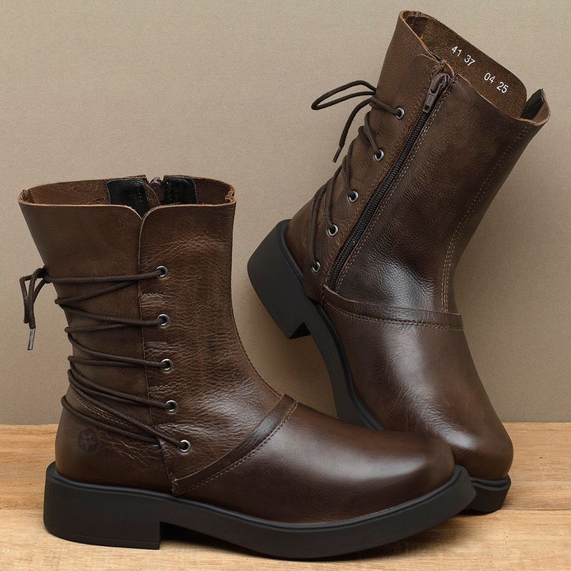 Laranja_Lima_Shoes_Sapatos_Femininos__-Bota---Cano-Medio-Salto-de-2-cm-em-Couro-Cafe---Codigo---156095_3