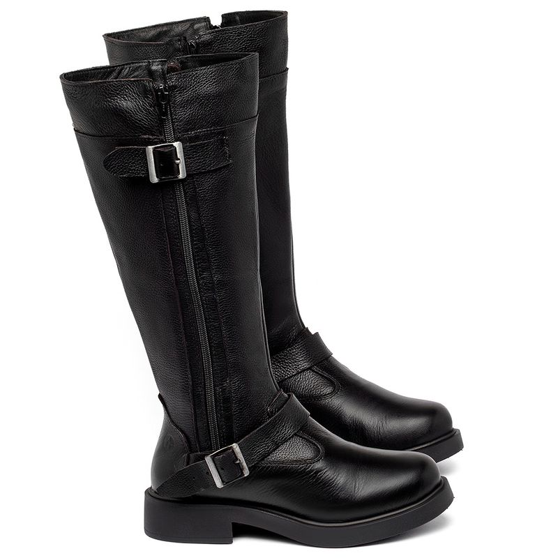 Laranja_Lima_Shoes_Sapatos_Femininos__-Bota---Cano-Longo-Salto-de-2-cm-em-Couro-Preto---Codigo---156111_1