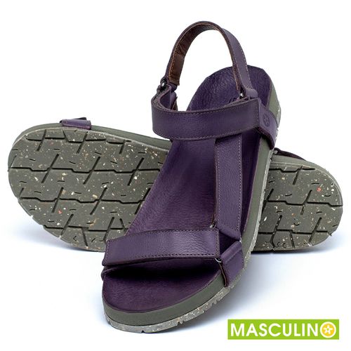 Rasteira em Couro Roxo - Codigo - 156087
