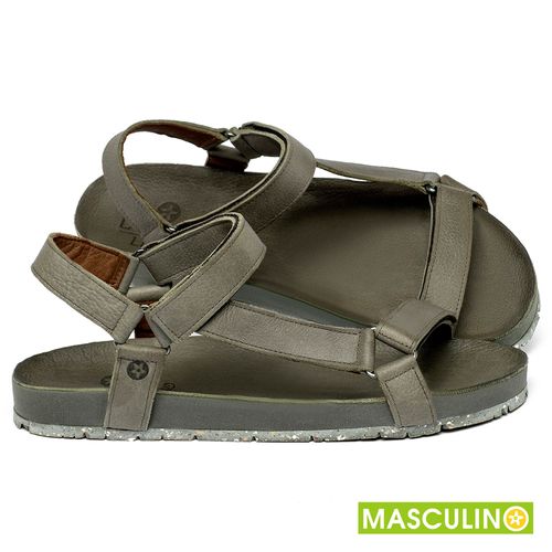 Rasteira em Couro Musgo - Codigo - 156087