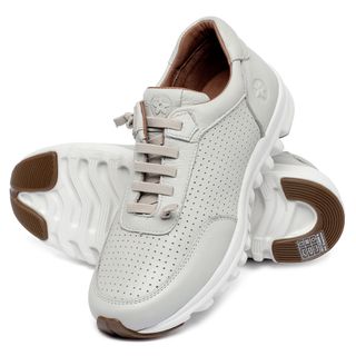 Tênis   Cano Baixo em Couro Off-White - Codigo - 139095