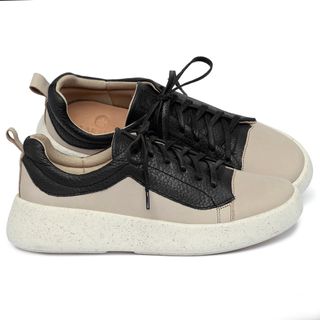 Tênis   Cano Baixo em Couro Bicolor - Codigo - 158024