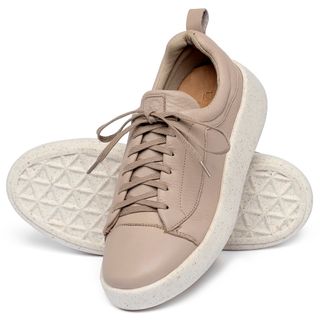 Tênis   Cano Baixo em Couro Nude - Codigo - 158024