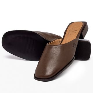 Sandália   Laranja Lima Shoes Classic Salto de 3 cm em Couro Café - Codigo - 157064