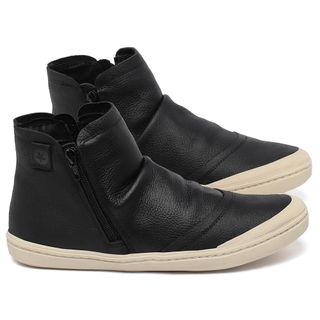 Tênis   Cano Alto em Couro Preto - Codigo - 153092