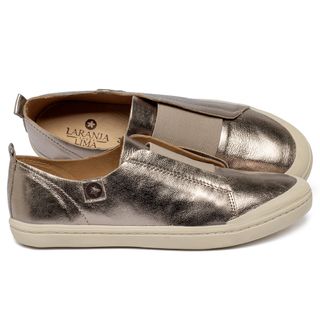 Tênis   Cano Baixo em Couro Metalizado - Codigo - 153093