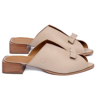 Sandália   Laranja Lima Shoes Classic Salto de 3 cm em Couro Nude - Codigo - 157066