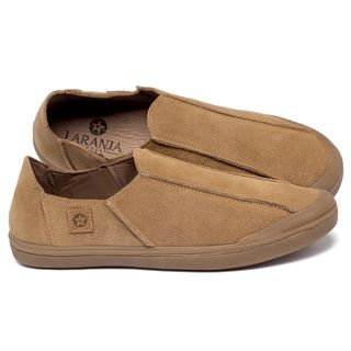 Tênis   Cano Baixo em Couro Caramelo - Codigo - 156081