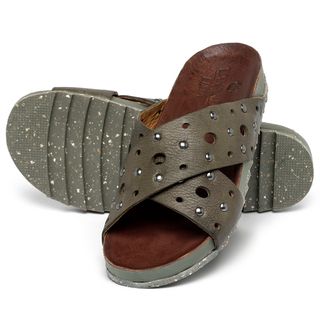 Papete em Couro Musgo - Codigo - 156041