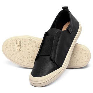 Tênis   Cano Baixo em Couro Preto - Codigo - 153093