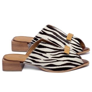 Sandália   Laranja Lima Shoes Classic Salto de 3 cm em Couro Zebra - Codigo - 157107