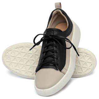 Tênis   Cano Baixo em Couro Bicolor - Codigo - 158024