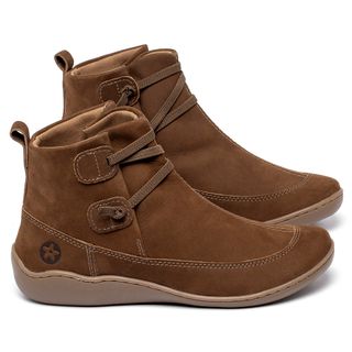 Tênis   Cano Alto em Couro Caramelo - Codigo - 139029