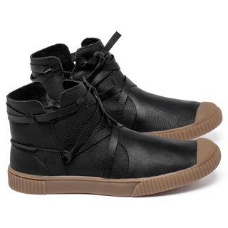 Tênis   Cano Alto em Couro Preto - Codigo - 148050