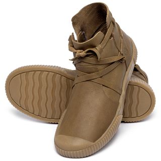 Tênis   Cano Alto em Couro Caramelo - Codigo - 148050