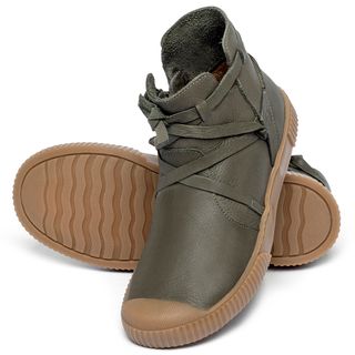 Tênis   Cano Alto em Couro Musgo - Codigo - 148050