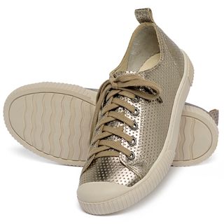 Tênis   Cano Baixo em Couro Metalizado - Codigo - 148071