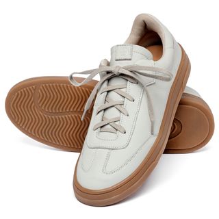 Tênis   Cano Baixo em Couro Off-White - Codigo - 158025