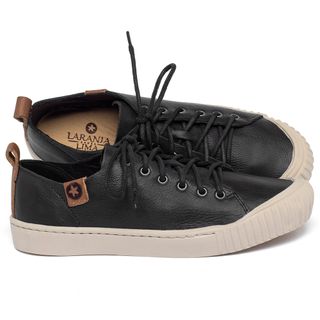 Tênis   Cano Baixo em Couro Preto - Codigo - 153021