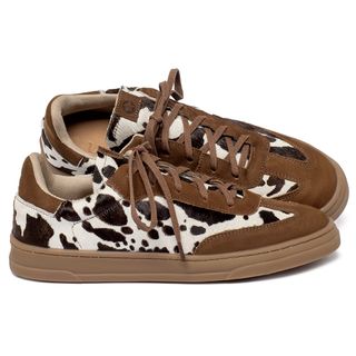 Tênis   Cano Baixo em Couro Animal Print - Codigo - 158029