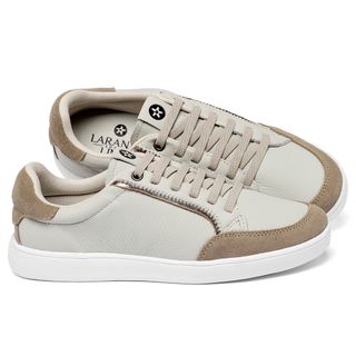 Tênis   Cano Baixo em Couro Off-White - Codigo - 160005