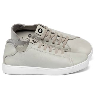 Tênis   Cano Baixo em Couro Off-White - Codigo - 160003