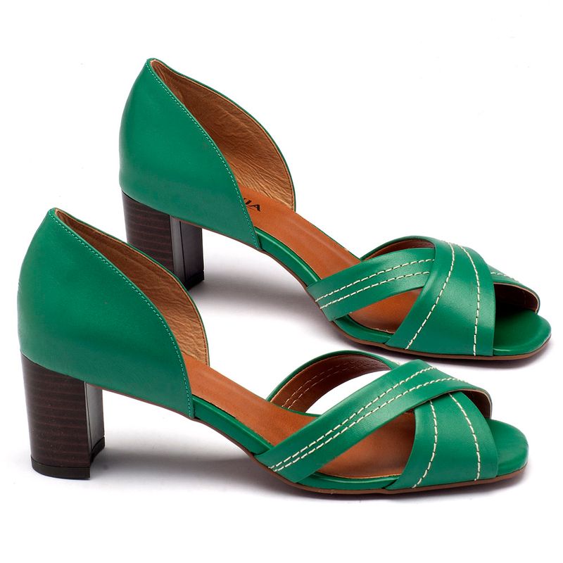 Laranja_Lima_Shoes_Sapatos_Femininos_Sandalia_Laranja_Lima_Shoes_Classic_Salto_de_65_cm_em_Couro_Verde_-_Codigo_-_3446_1