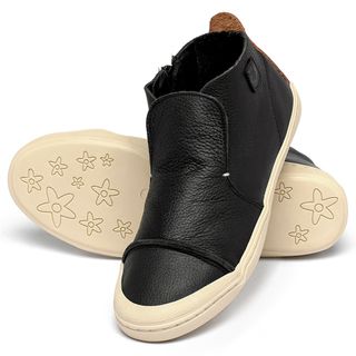 Tênis   Cano Alto em Couro Preto - Codigo - 156078