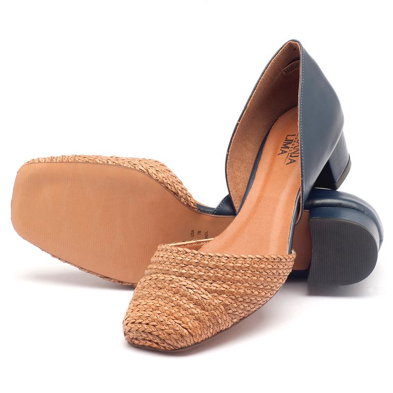 Laranja_Lima_Shoes_Sapatos_Femininos_Scarpin_Salto_Baixo_de_3_cm_em_Material_Misto_Marinho_-_Codigo_-_3480_2