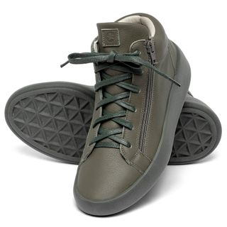 Tênis   Cano Alto em Couro Musgo - Codigo - 158021