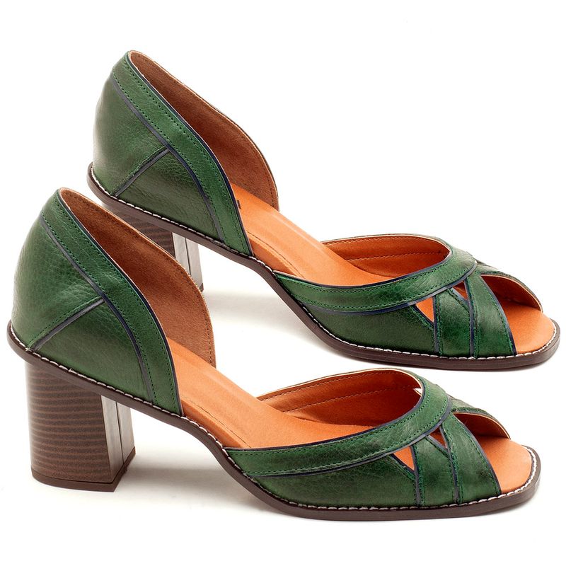 Laranja_Lima_Shoes_Sapatos_Femininos_Sandalia_Laranja_Lima_Shoes_Classic_Salto_de_6_cm_em_Material_Misto_Verde_-_Codigo_-_3489_1