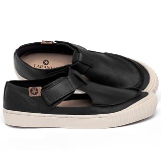 Tênis   Cano Baixo em Couro Preto - Codigo - 153044