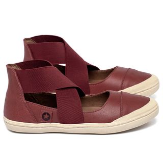 Tênis   Cano Alto em Couro Vermelho - Codigo - 156079