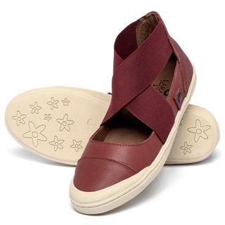 Tênis   Cano Alto em Couro Vermelho - Codigo - 156079