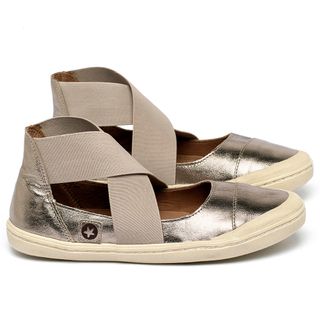 Tênis   Cano Alto em Couro Metalizado - Codigo - 156079