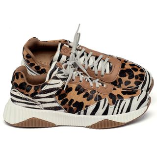 Tênis   Cano Baixo em Couro Animal Print - Codigo - 156014