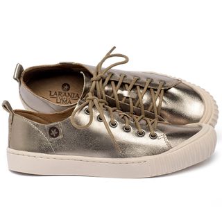 Tênis   Cano Baixo em Couro Metalizado - Codigo - 153021