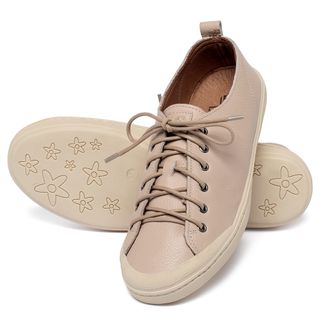 Tênis   Cano Baixo em Couro Nude - Codigo - 156075