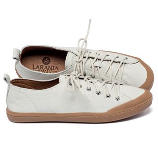 Tênis   Cano Baixo em Couro Off-White - Codigo - 156075