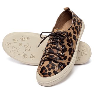 Tênis   Cano Baixo em Couro Animal Print - Codigo - 156076