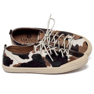 Tênis   Cano Baixo em Couro Animal Print - Codigo - 156076