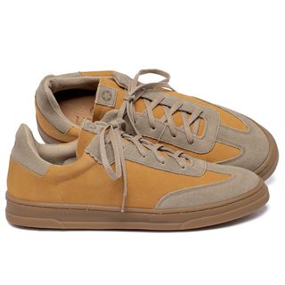 Tênis   Cano Baixo em Couro Amarelo - Codigo - 158025