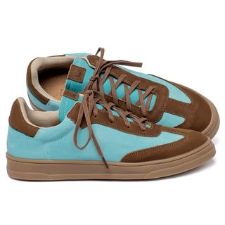 Tênis   Cano Baixo em Couro Azul - Codigo - 158025