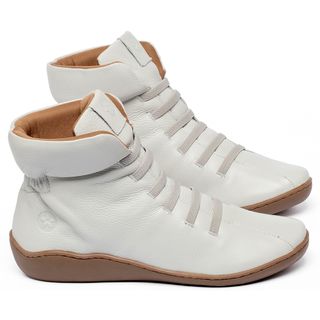 Tênis   Cano Alto em Couro Off-White - Codigo - 139088