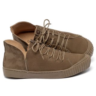 Tênis   Cano Alto em Couro Caramelo - Codigo - 153022